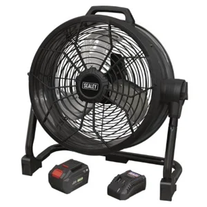 Sealey SV20 16 Inch Cordless/Corded Drum Fan Kit 230v